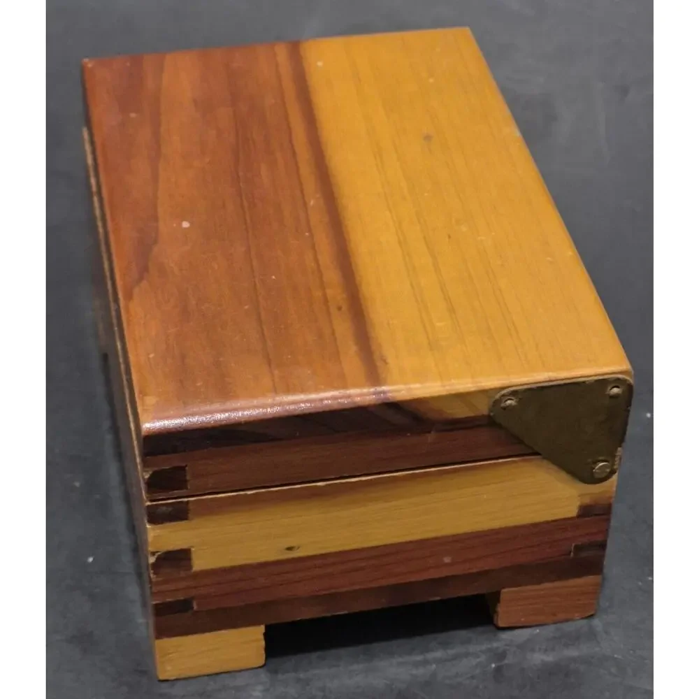 MCM Mini Cedar Chest Trinket Box Dovetail Brass Hinges 3x2x1.5